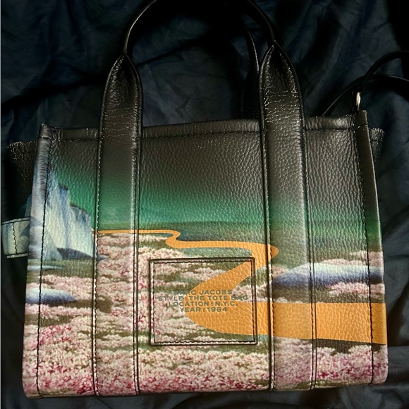 Marc Jacobs Black Multicolor Graphic \'THE TOTE BAG\' Leather Shoulder Tote main image 5